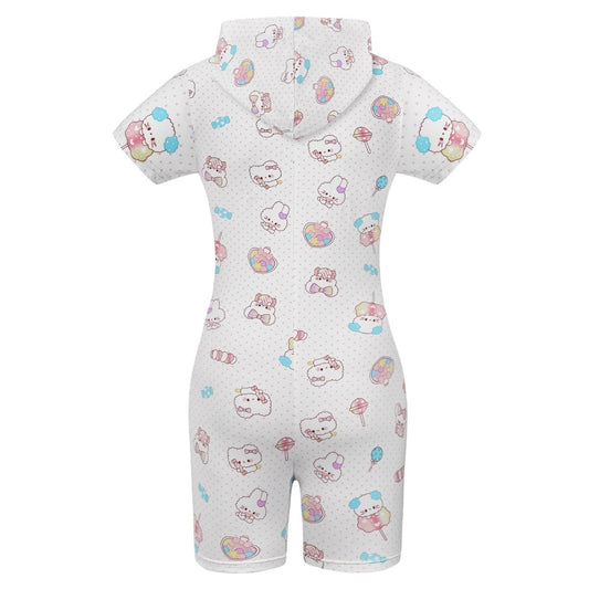 Landofgenie Women ABDL Print Onesie - Soft & Cute Animals - landofgenie