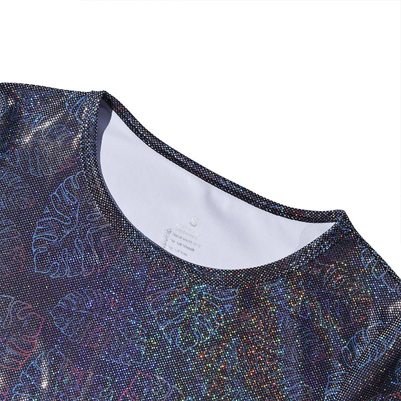 Landofgenie Women Metallic Print Onesie - Black - landofgenie