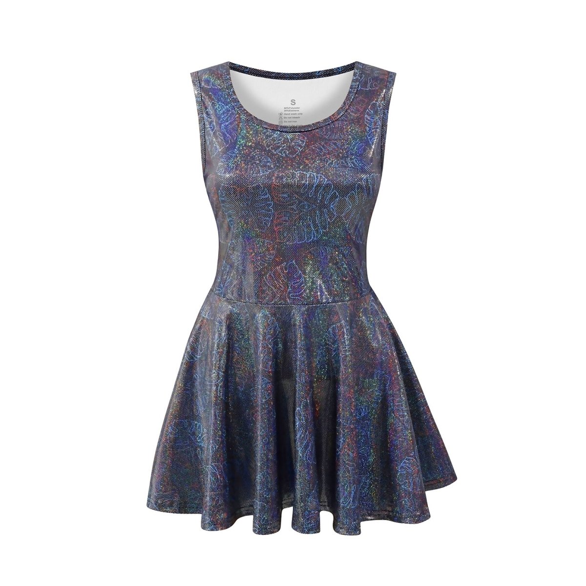 Landofgenie Women's A - Line Skirt Sleeveless Mini Party Dress - Black - landofgenie