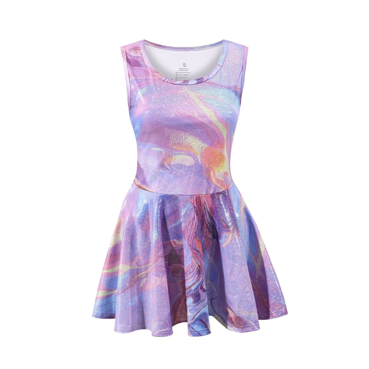 Landofgenie Women's A - Line Skirt Sleeveless Mini Party Dress - Pink - landofgenie