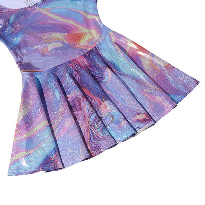 Landofgenie Women's A - Line Skirt Sleeveless Mini Party Dress - Pink - landofgenie