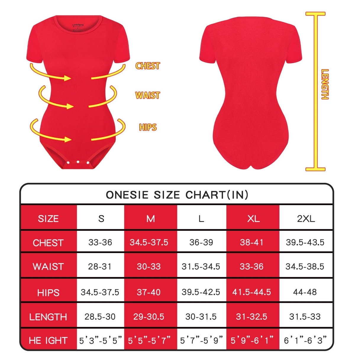 Landofgenie Womens Bodysuit ABDL Red Onesie - landofgenie