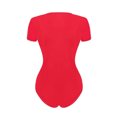 Landofgenie Womens Bodysuit ABDL Red Onesie - landofgenie