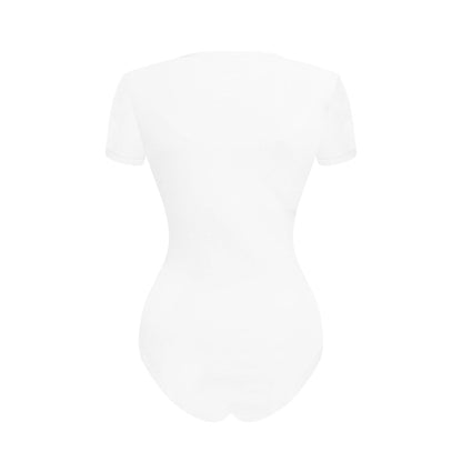 Landofgenie Womens Bodysuit ABDL White Onesie - landofgenie