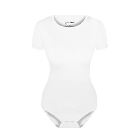 Landofgenie Womens Bodysuit ABDL White Onesie - landofgenie