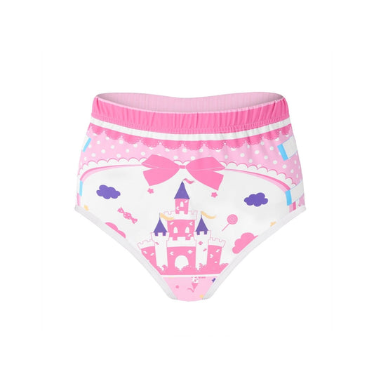 Landofgenie Womens Cartoon Shorts - Castle - landofgenie