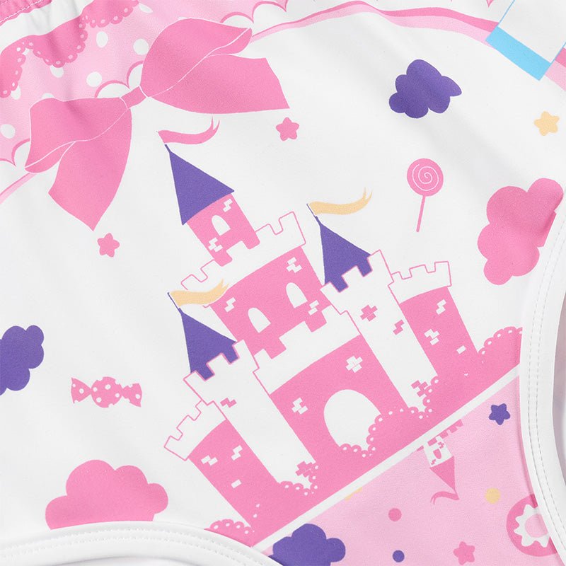 Landofgenie Womens Cartoon Shorts - Castle - landofgenie