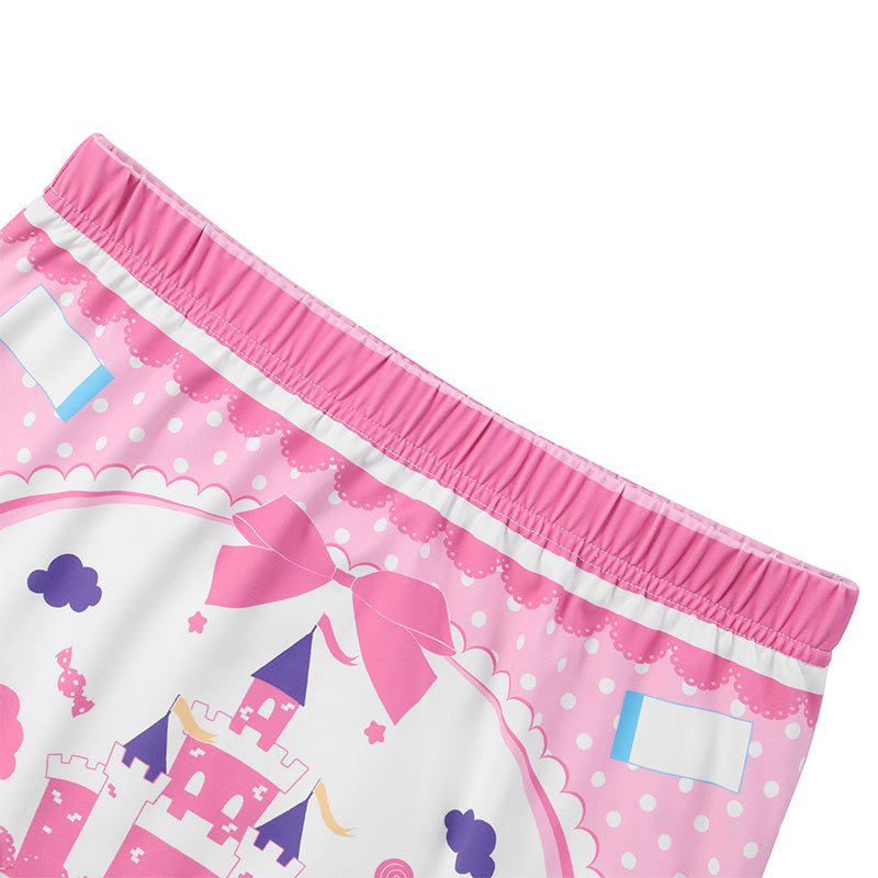 Landofgenie Womens Cartoon Shorts - Castle - landofgenie