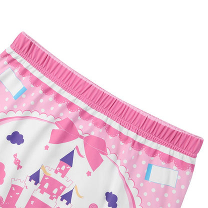 Landofgenie Womens Cartoon Shorts - Castle - landofgenie
