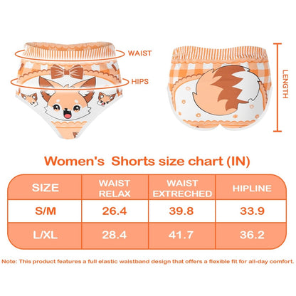 Landofgenie Womens Cartoon Shorts - Fox - landofgenie
