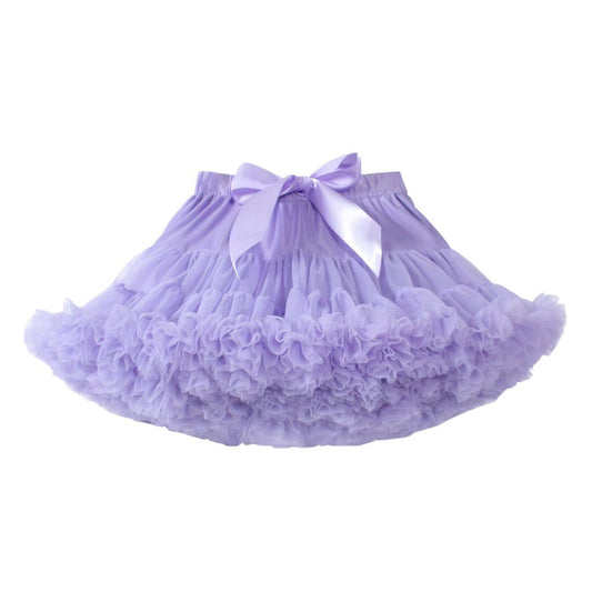 Landofgenie Women's Mesh Tulle Puffy Petticoat Tutu Ballet Bubble Short Ballerina Skirt - Purple - landofgenie