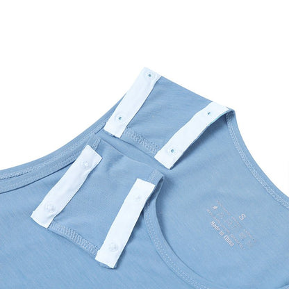 Landofgenie Women's Tear - Away Snap Tanks - Blue - landofgenie