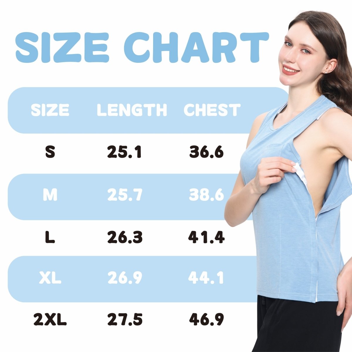 Landofgenie Women's Tear - Away Snap Tanks - Blue - landofgenie