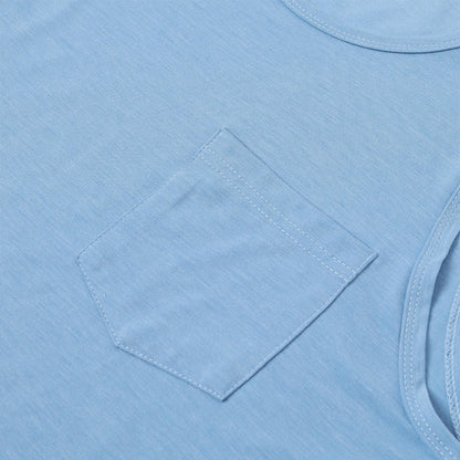 Landofgenie Women's Tear - Away Snap Tanks - Blue - landofgenie