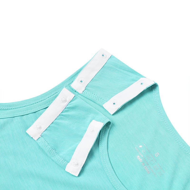 Landofgenie Women's Tear - Away Snap Tanks - Green - landofgenie
