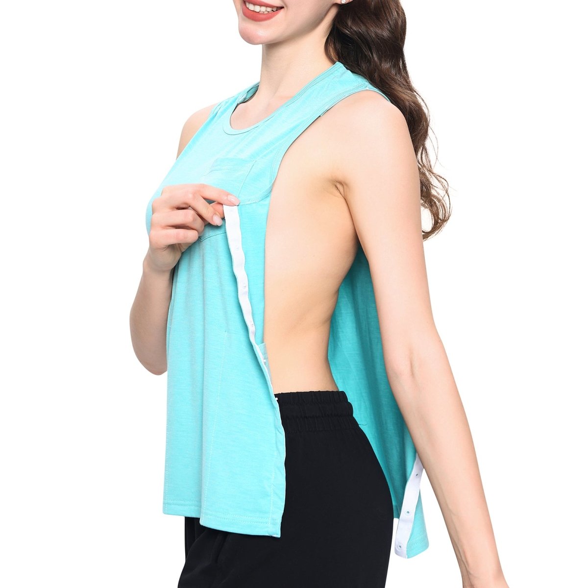 Landofgenie Women's Tear - Away Snap Tanks - Green - landofgenie