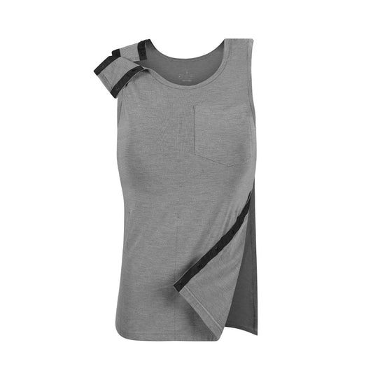 Landofgenie Women's Tear - Away Snap Tanks - Grey - landofgenie