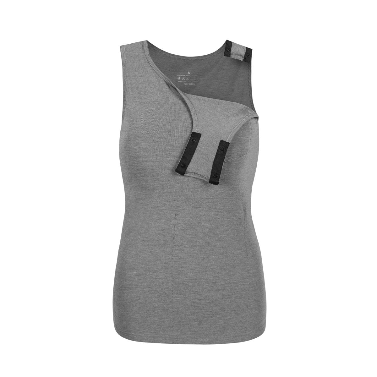 Landofgenie Women's Tear - Away Snap Tanks - Grey - landofgenie