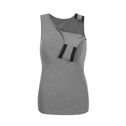 Landofgenie Women's Tear - Away Snap Tanks - Grey - landofgenie