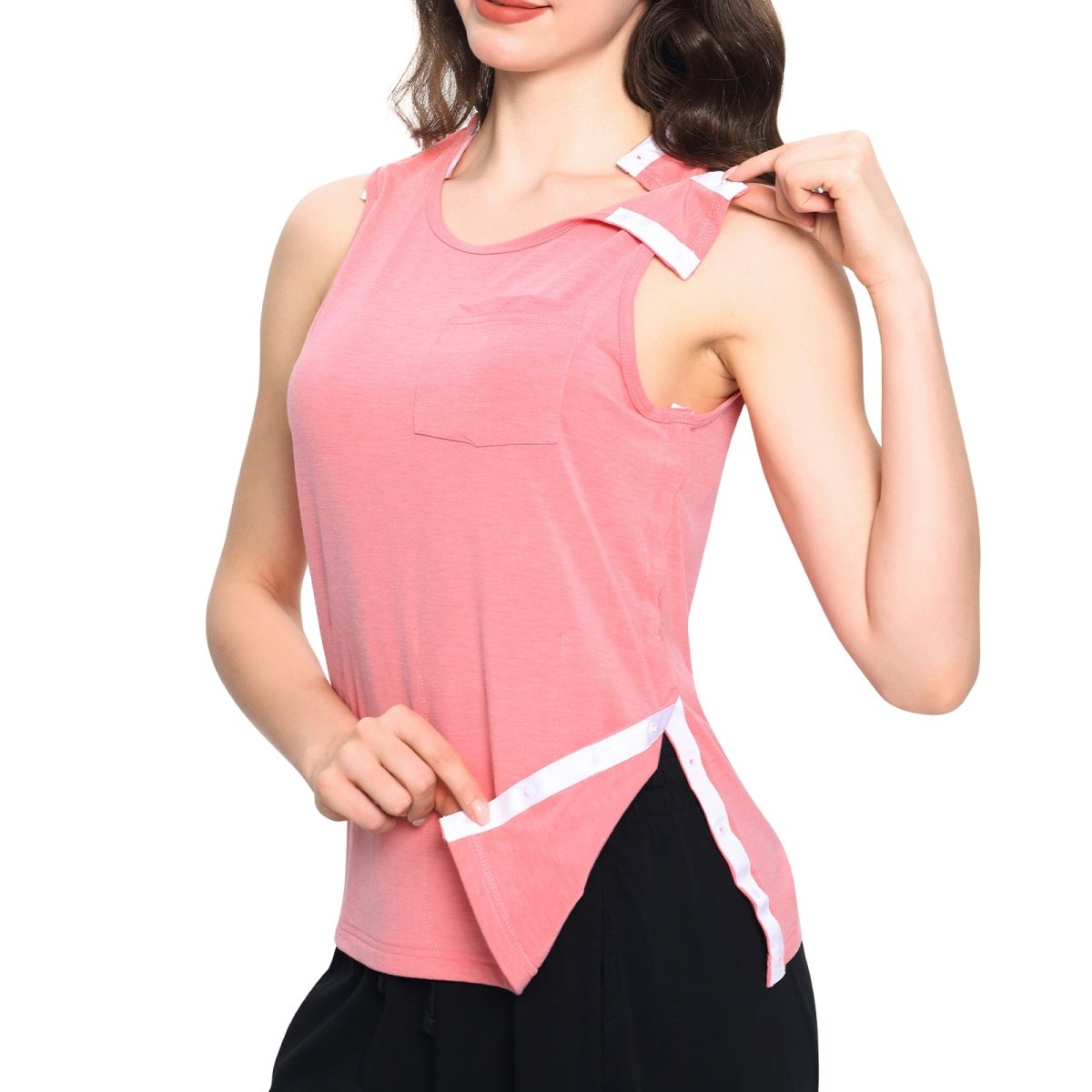 Landofgenie Women's Tear - Away Snap Tanks - Red - landofgenie