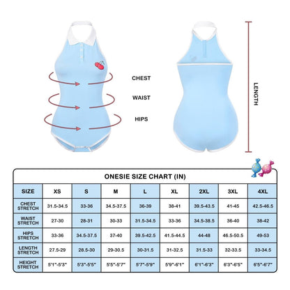 Landofgenie ABDL Cotton Romper Shirt Collar Onesie - Collared Onesie Blue - landofgenie