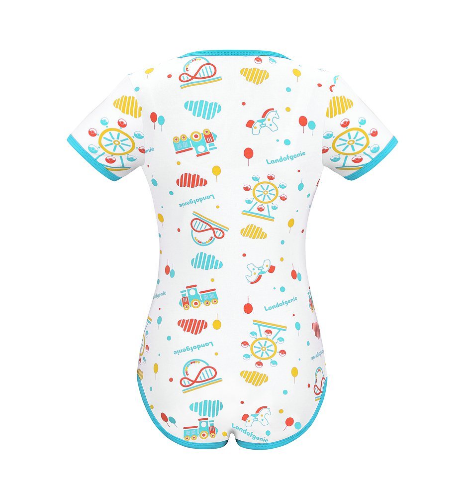 Landofgenie ABDL Onesie Womens Cotton Bodysuit - Amusement Park - landofgenie