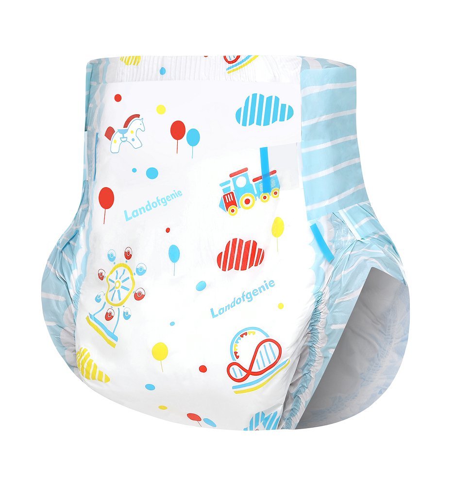 Landofgenie Adult ABDL Diapers Overnight Adult Diapers With 10 Pieces - Amusement Park - landofgenie