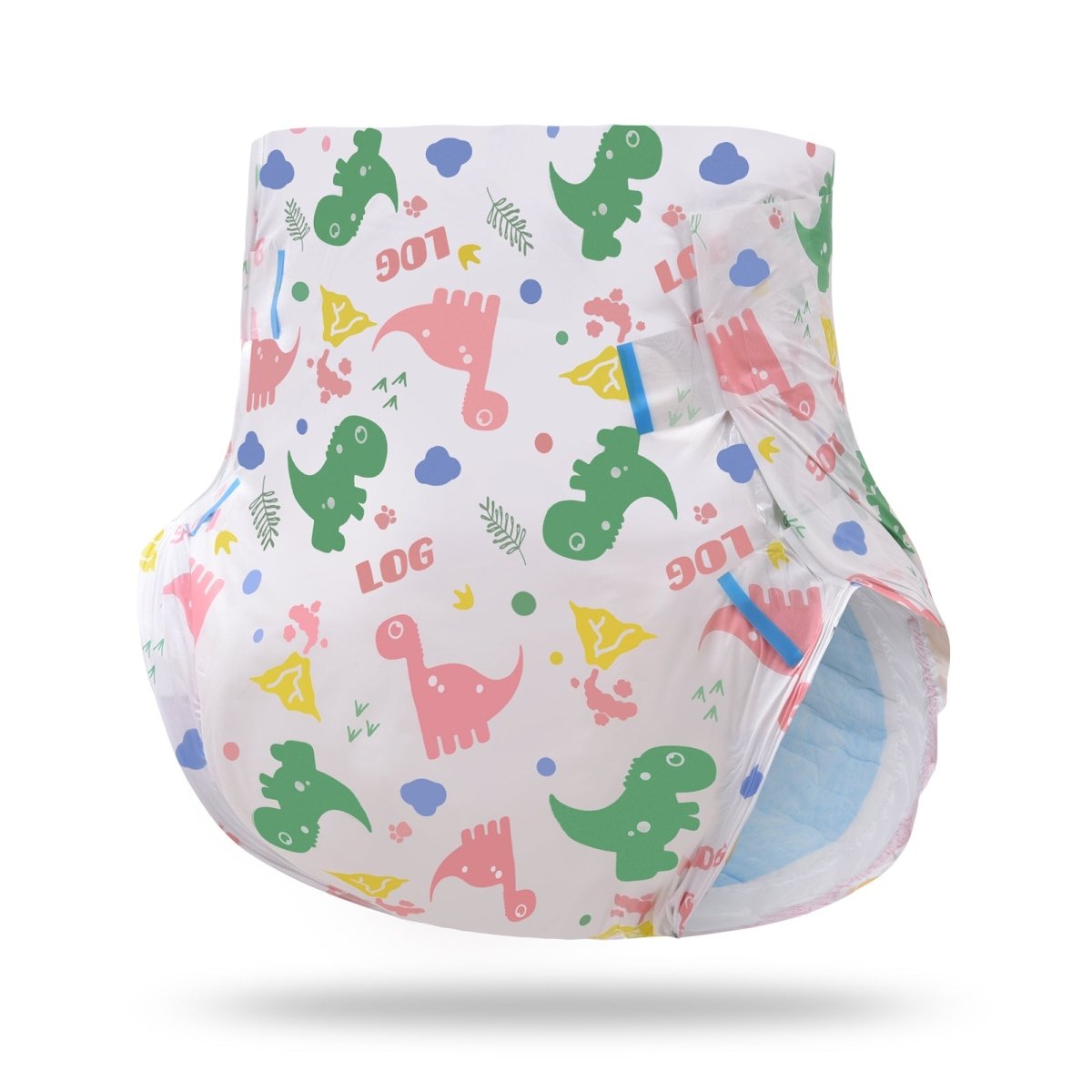 Landofgenie Adult ABDL Diapers Overnight Adult Diapers With 10 Pieces - Anime Dinosaur - landofgenie