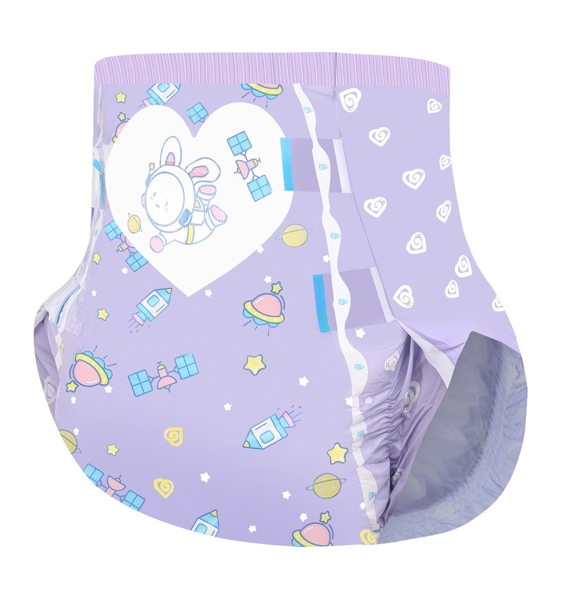 Landofgenie Adult ABDL Diapers Overnight Adult Diapers With 10 Pieces - Astronaut Bunny - landofgenie