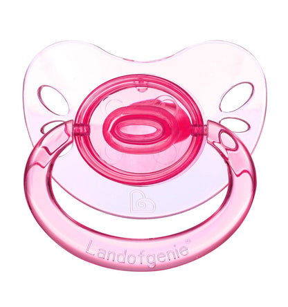 Landofgenie Adult Sized Gloss Pacifier - Pink & Blue Butterfly Paci - landofgenie