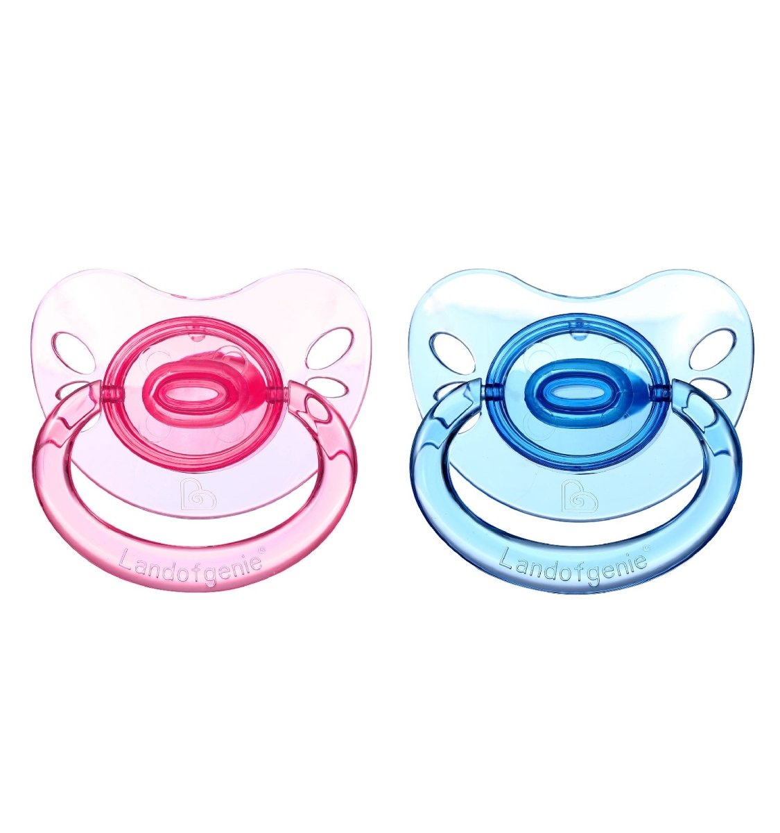 Land Pacifier Landofgenie Adult Sized Gloss Pacifier - Pink & Blue Butterfly Paci ...