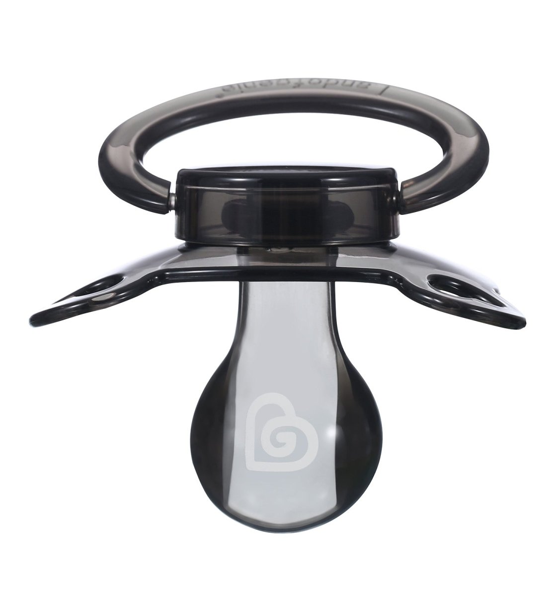 Landofgenie Adult Sized Gloss Pacifier - White & Black Bear Paci - landofgenie