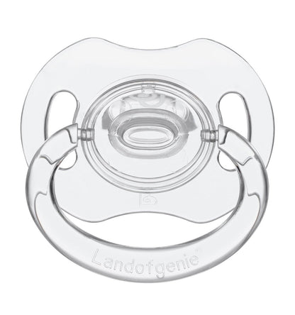 Landofgenie Adult Sized Gloss Pacifier - White & Black Bone Paci - landofgenie