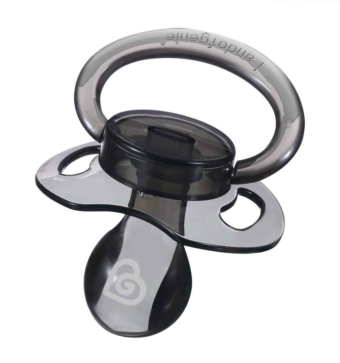 Landofgenie Adult Sized Gloss Pacifier - White & Black Bone Paci ...