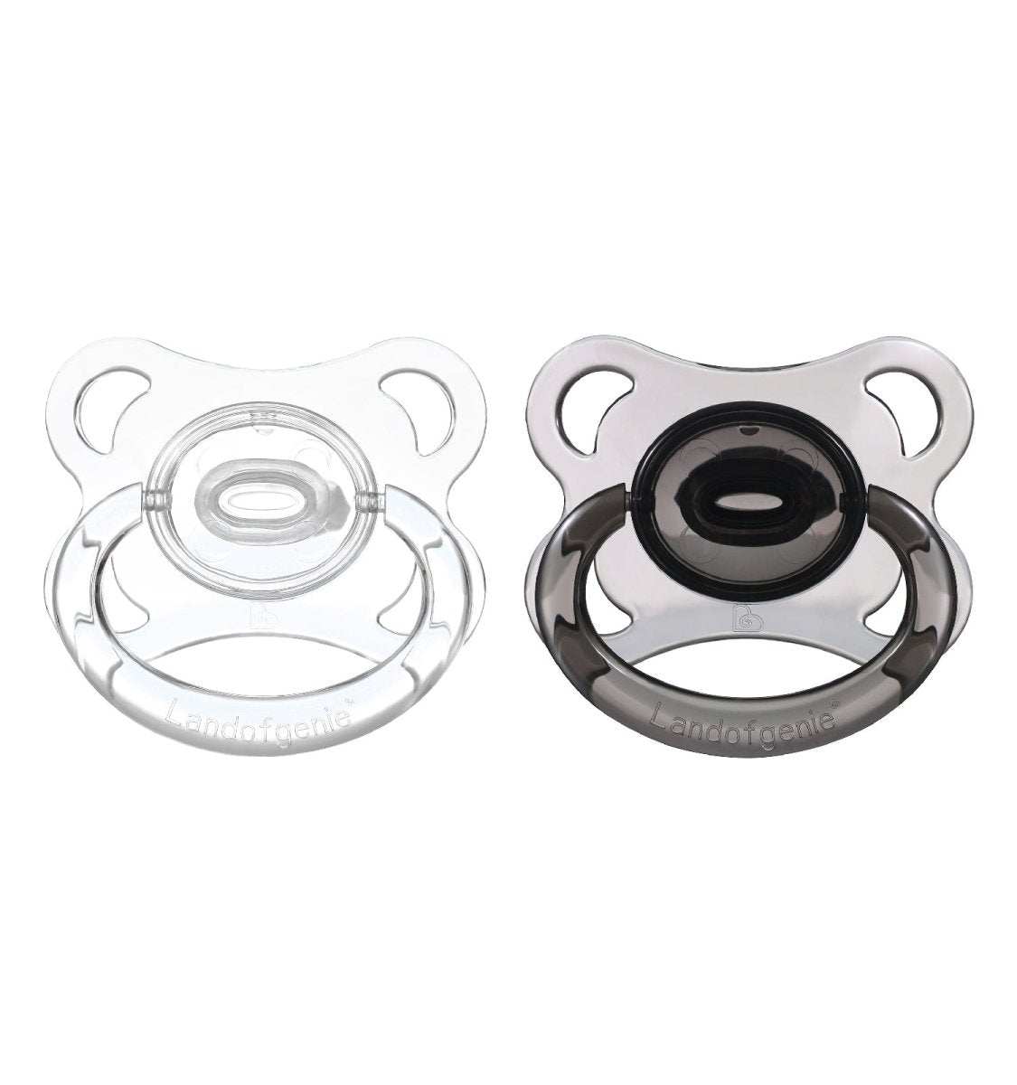 Land Pacifier Landofgenie Adult Sized Gloss Pacifier - White & Black Moon Paci ...