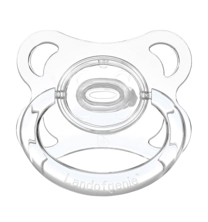 Landofgenie Adult Sized Gloss Pacifier - White & Black Moon Paci - landofgenie