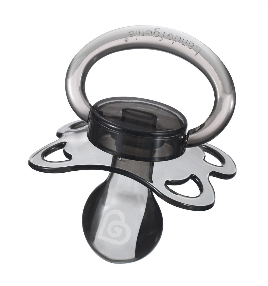 Land Pacifier Landofgenie Adult Sized Gloss Pacifier - White & Black Moon Paci ...