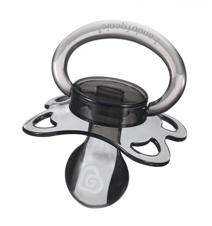 Landofgenie Adult Sized Gloss Pacifier - White & Black Moon Paci - landofgenie