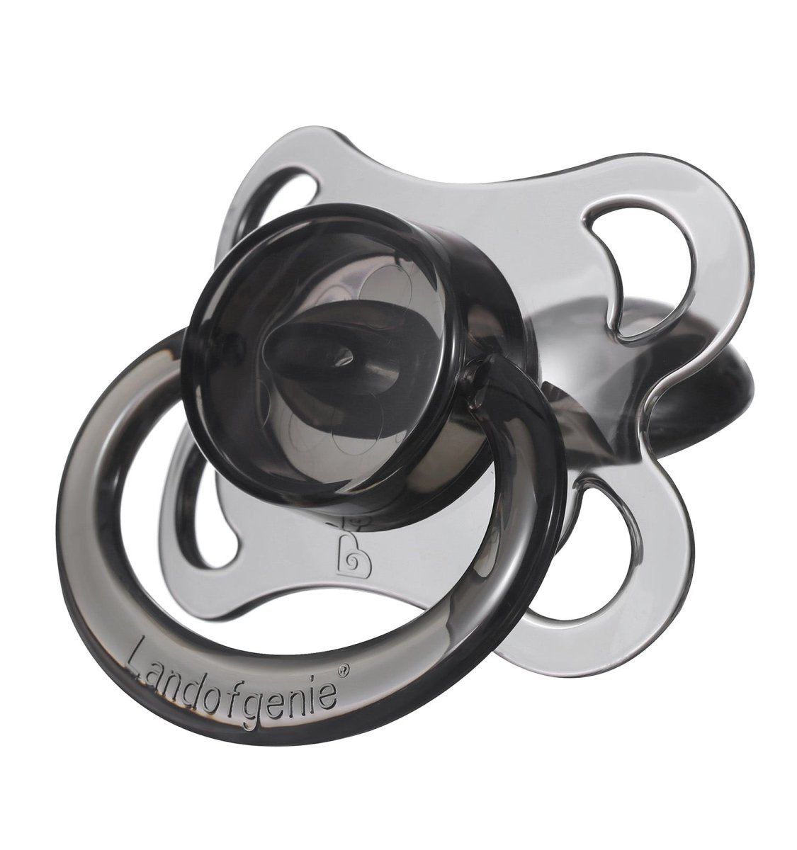 Land Pacifier Landofgenie Adult Sized Gloss Pacifier - White & Black Moon Paci ...