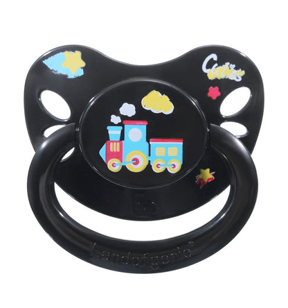 Landofgenie Adult Sized Print Pacifier - White & Black Butterfly Paci - landofgenie