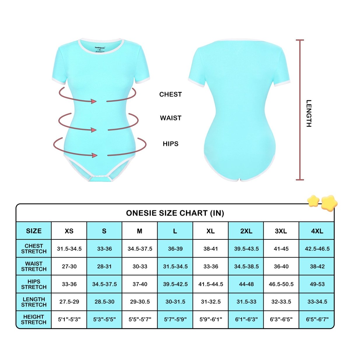 Landofgenie Basic ABDL Cotton Cyan Onesie - Adult Baby Onesie - landofgenie
