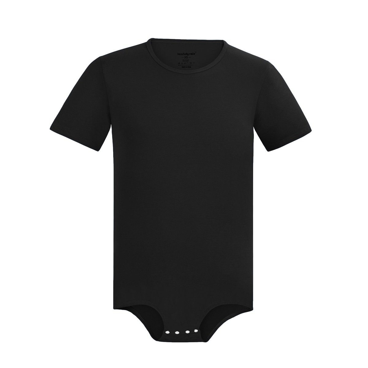 Landofgenie Basic Men Cotton Black Bodysuit - landofgenie