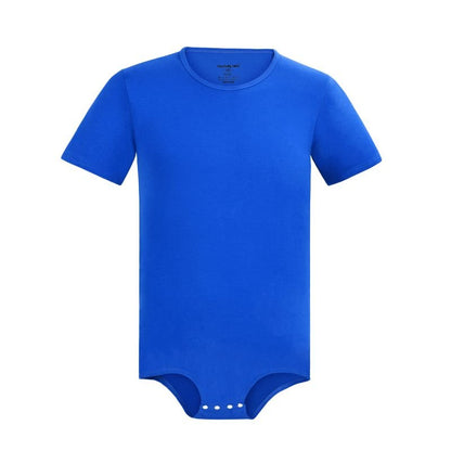 Landofgenie Basic Men Cotton Blue Bodysuit - landofgenie