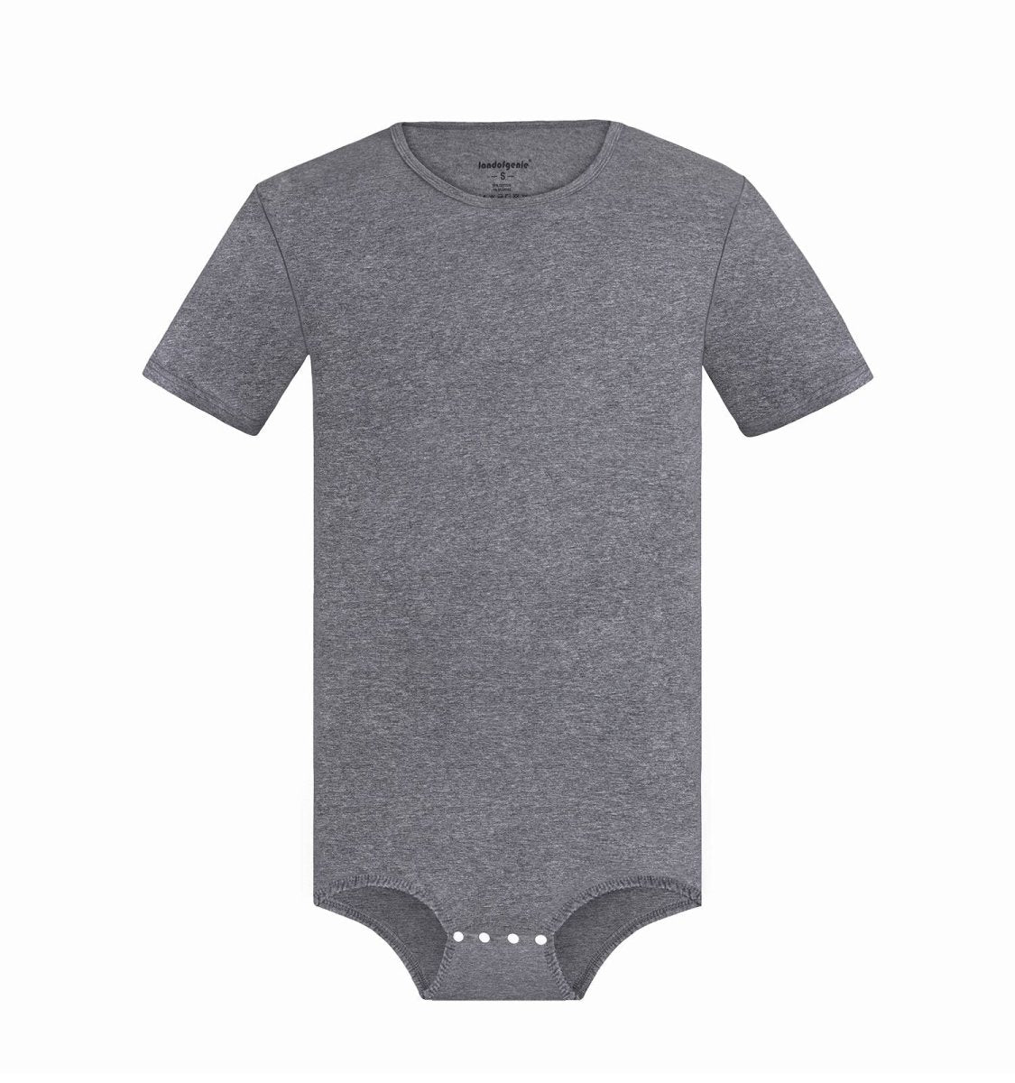 Landofgenie Basic Men Cotton Gray Bodysuit - landofgenie