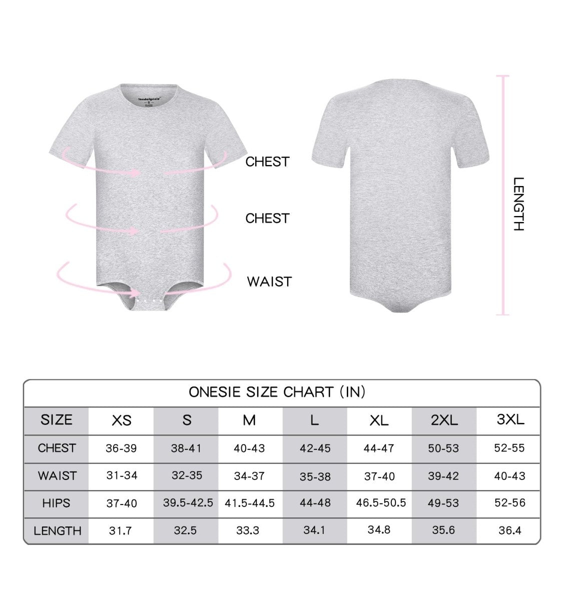 Landofgenie Basic Men Cotton Light Gray Bodysuit - landofgenie