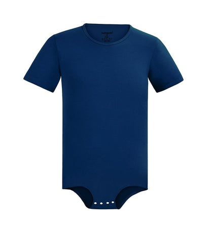 Landofgenie Basic Men Cotton Navy Bodysuit - landofgenie