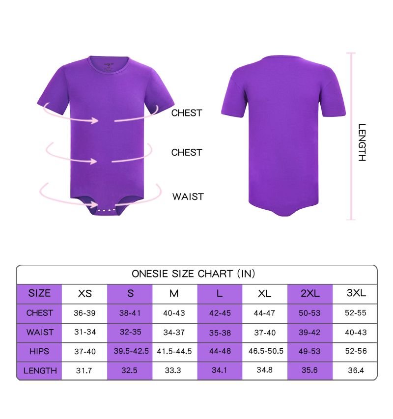 Landofgenie Basic Men Cotton Purple Bodysuit - landofgenie