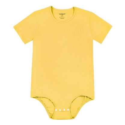 Landofgenie Basic Men Cotton Yellow Bodysuit - landofgenie