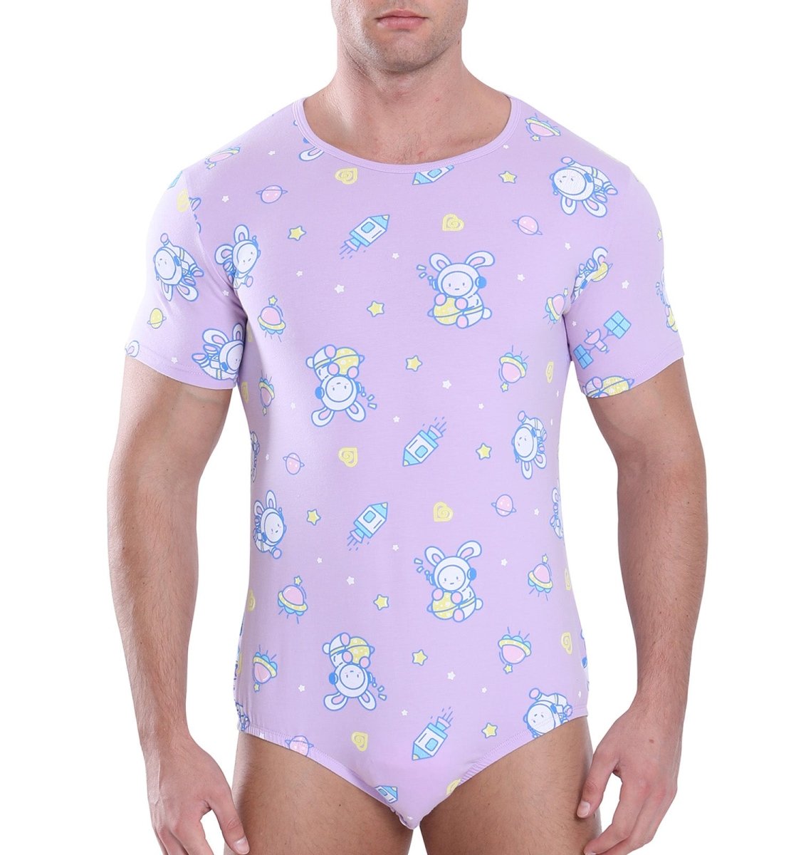 Landofgenie Men Print Onesie - Astronaut Bunny - landofgenie