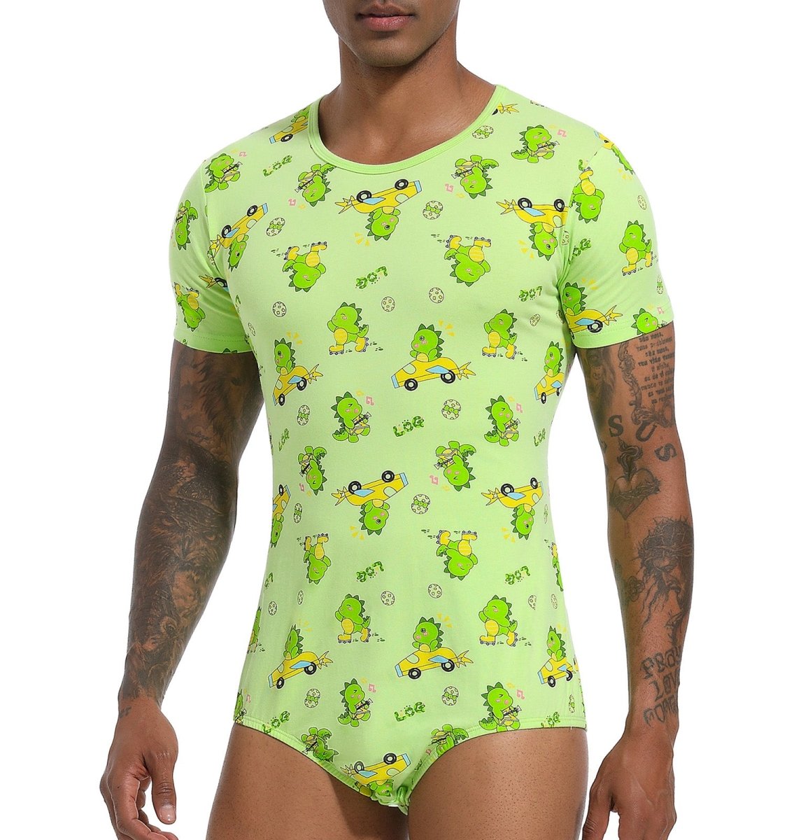 Landofgenie Men Print Onesie - Dino Rudy - landofgenie